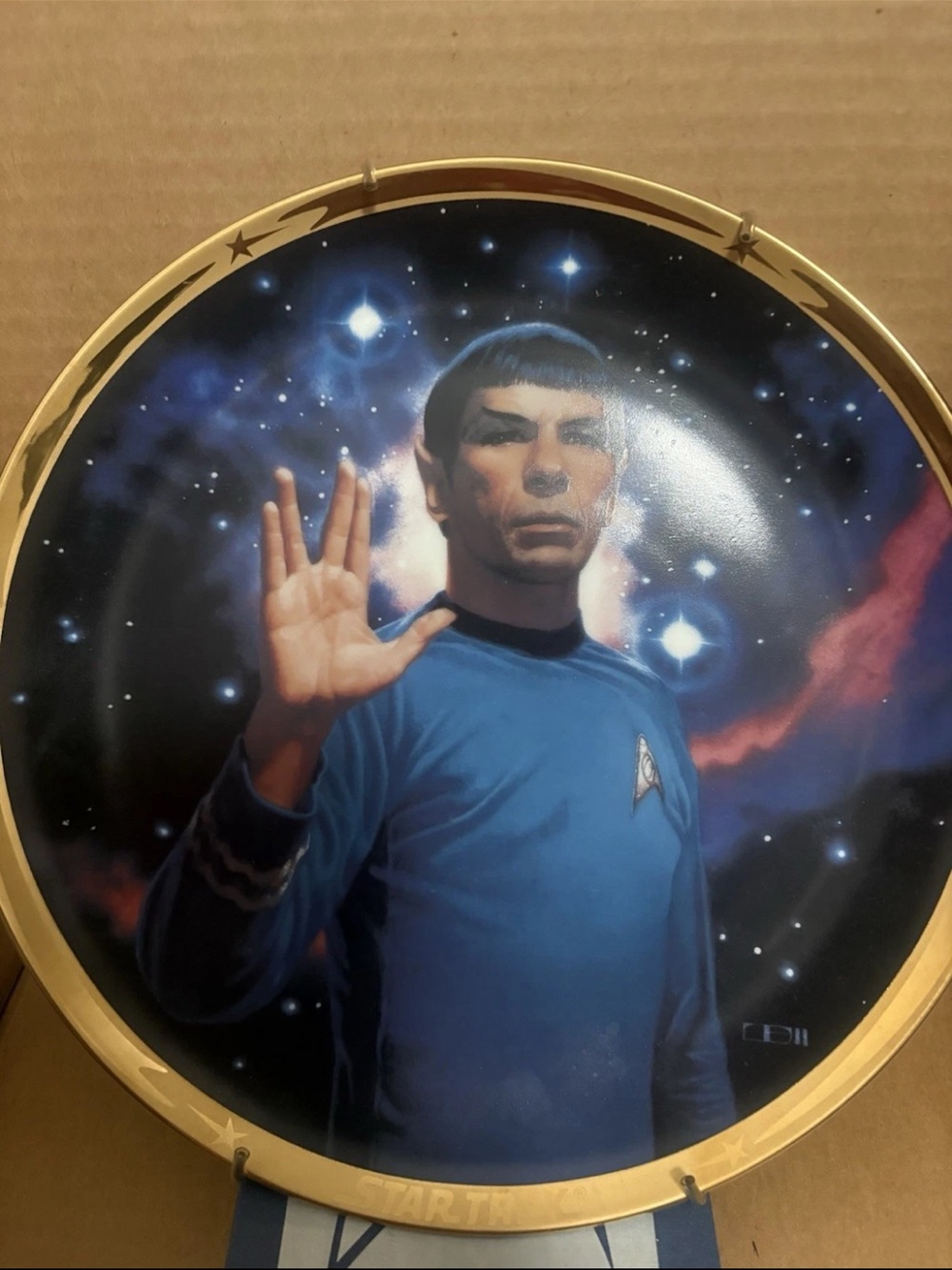 Star Trek 1991 Spock 25th Anniversary Collector Plate Hamilton Box COA